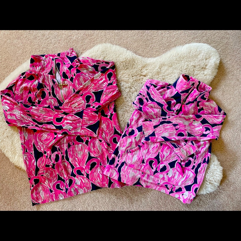 Lilly Pulitzer UPF 50 Skipper Popover Amor Flamingo: Mommy & Me: 2 for 1